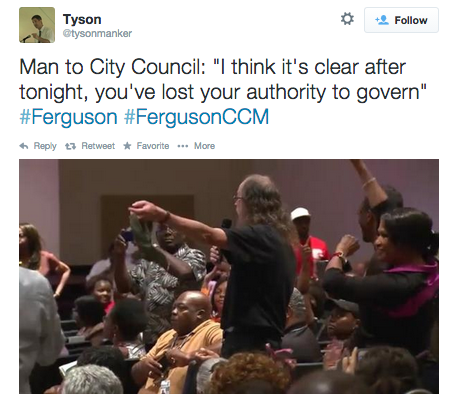 invisiblelad:  nappynomad:  socialjusticekoolaid:  The Ferguson City Council convened for the first time since Mike Brown’s death, and proved that they literally give no fucks about what the community has to say. Added to their vague, paltry proposed