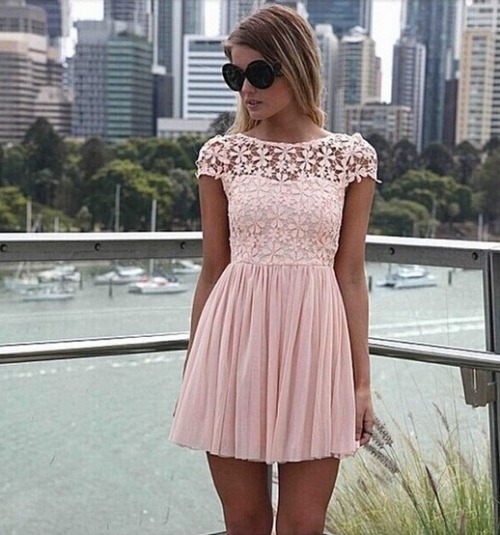 Floral silk chiffon dress