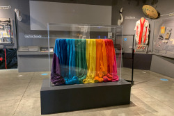 dailyhistoryposts:The Original Rainbow Pride Flag (1978) by Gilbert Baker.