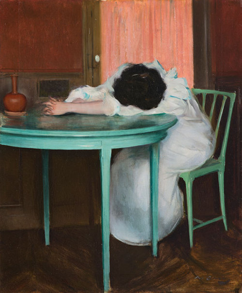 welovepaintings:  Ramon Casas Tired 1895-1900