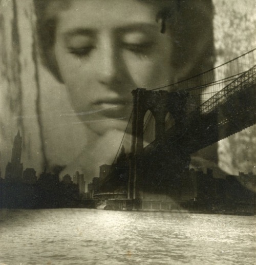 killerbeesting:Edmund Teske, Shirley Berman, Brooklyn Bridge, Composite, 1960