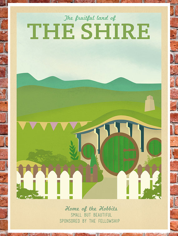 fanboycomicsnet:  Travel Posters For Everyone Who’s Bitter About Middle Earth and