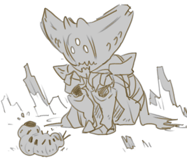 baysalt:  Among the more obscure fanart I’ve ever made: tiny proto-hive Aurash 