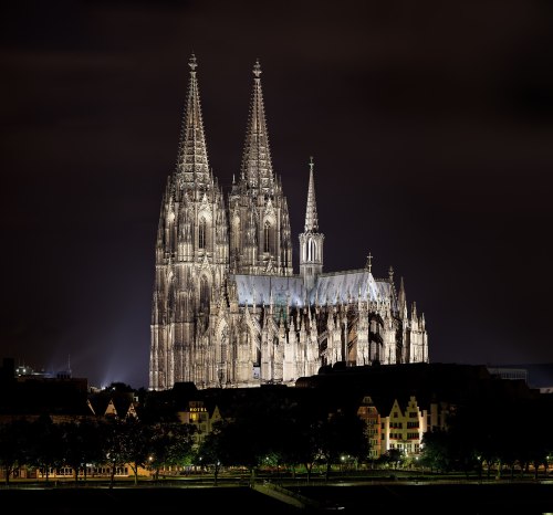 Cologne Cathedral, Germany. Construction began in 1248, was…