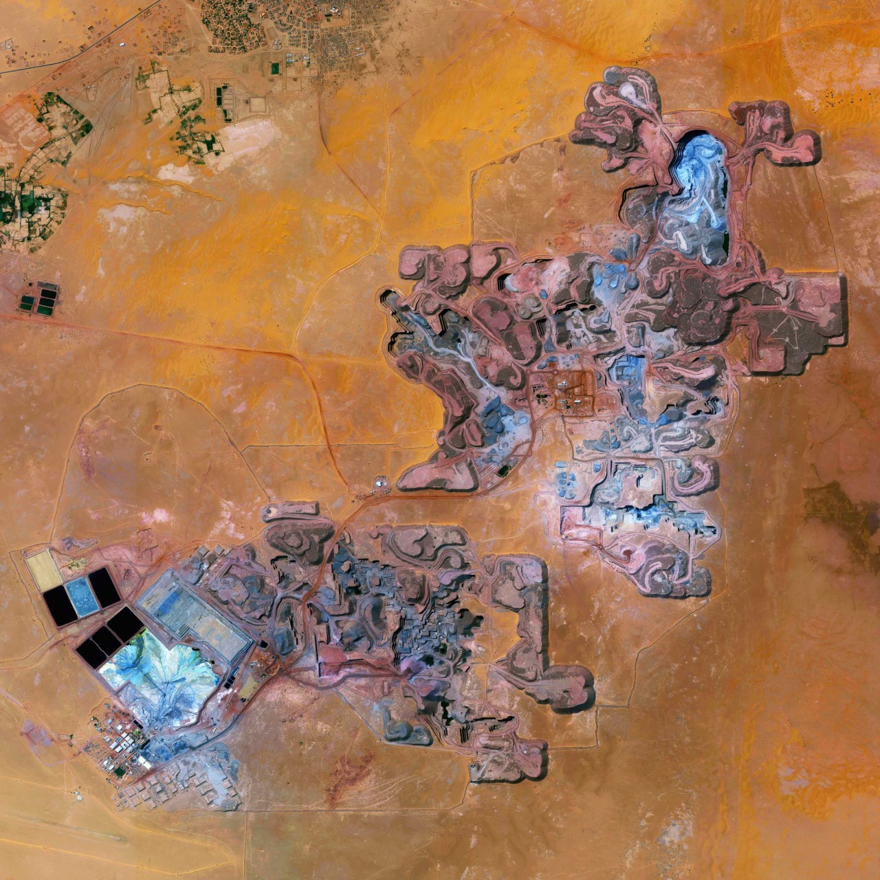 dailyoverview:  The Arlit Uranium mine is located in Arlit, Niger. French nuclear