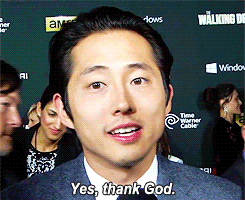 everythingbadgirlss:  stevensyeun-deactivated20210216: Steven Yeun explains how his character has survived for so long on The Walking Dead  He’s cute 