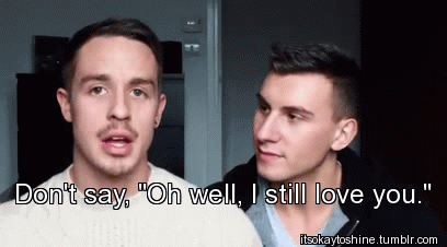 itsokaytoshine:  Jake and Christian’s advice on how to react when someone comes out! Video here!