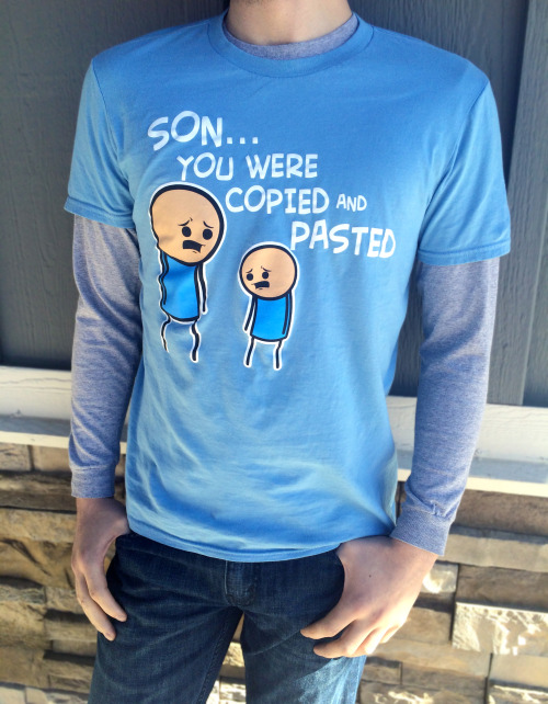 explosm:Are you too much like your dad? That sucks. Or it rules, if you’ve got a rad dad. Either way, you should own this shirt:http://store.explosm.net/products/copy-of-the-beer-is-addicted-to-me-t-shirt