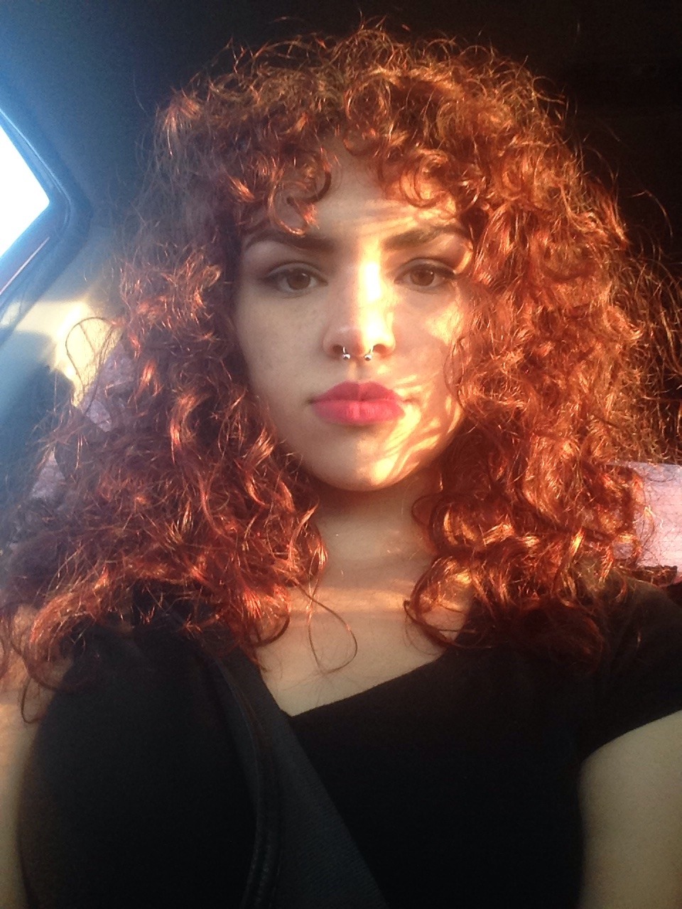 my curls soak up the sunset