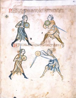 martialnudity:  bythegardengate:  Women in late medieval fencing manuals.  Via http://www.wiktenauer.com/  bythegardengate  Thank you for posting this; it’s not technically what I am looking for but it looks like a rare document showing women fighting
