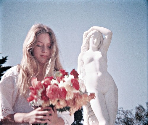 hollywood-portraits:  Anne-Louise Lambert on the set of Picnic at Hanging Rock (1975). Dir: Peter Weir 