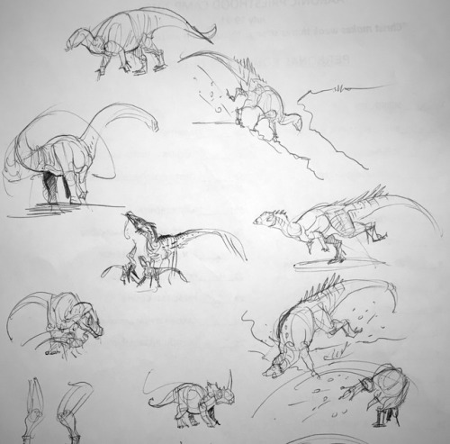 thedoodlingdino:Can’t sleep, might as well dinosaur.To dinosaur, or not to dinosaur …The answ