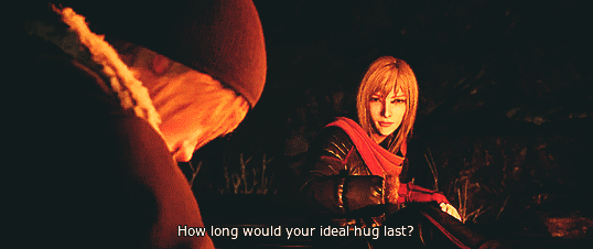 lionheartchocobo:ffxv + incorrect quotes 9/? Someone give this poor boy a hug. 