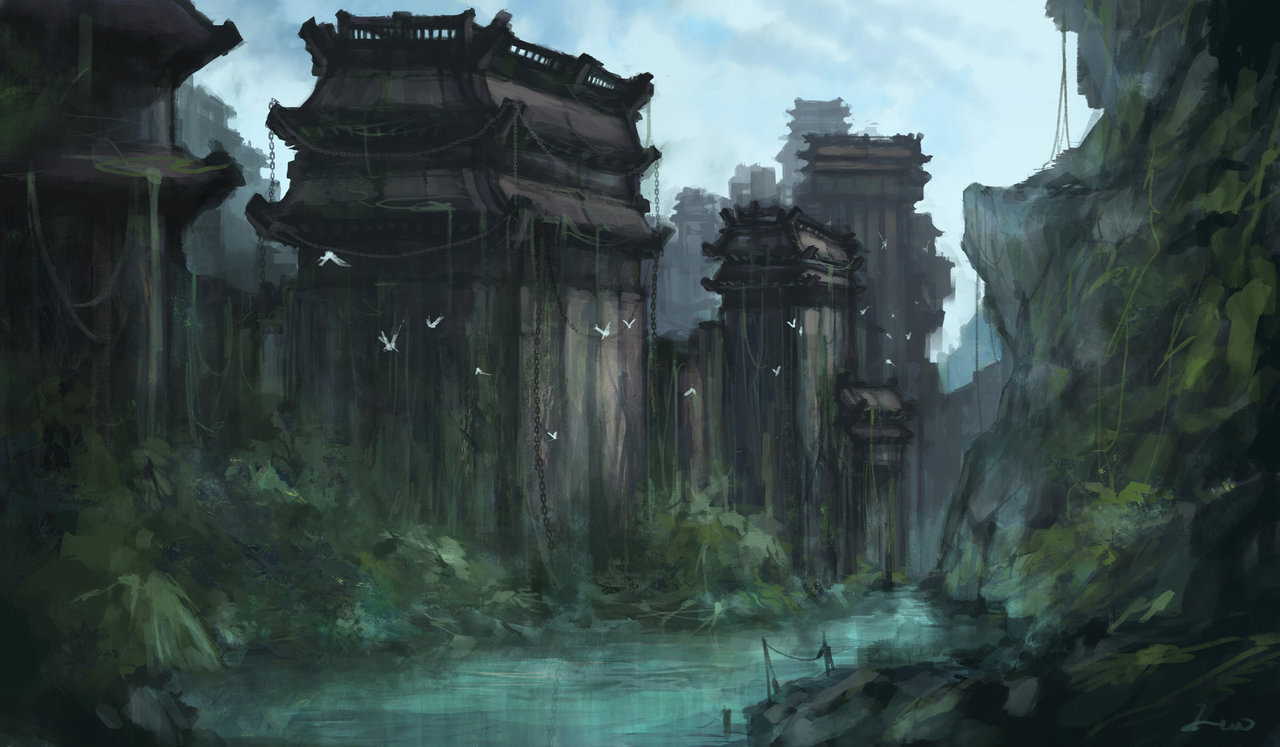 legendarylandscapes:  Old castle wall by HiuNt 