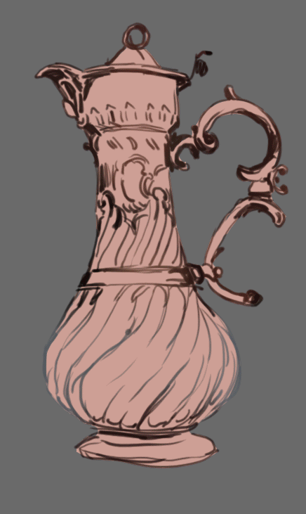 Process Gif Of The Vase Study From Earlier! This Is My First Time Making A Process Gif, So I Hope That
