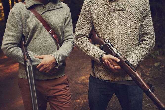 fallkirkshire:  So we’ve got a double barrel and a Kar 98 here.  