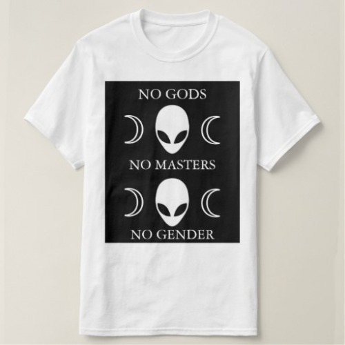 NO GODS NO MASTERS NO GENDER style 2 T-shirt another style from the #brand u #love
