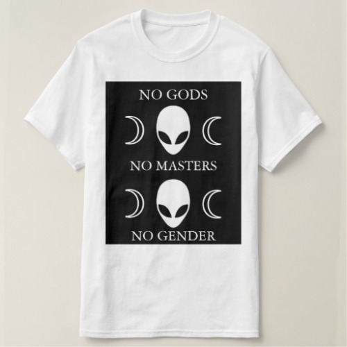 hufflepuffrave: carl-jung-lean: konrazzle: NO GODS NO MASTERS NO GENDER style 2 T-shirt  anothe