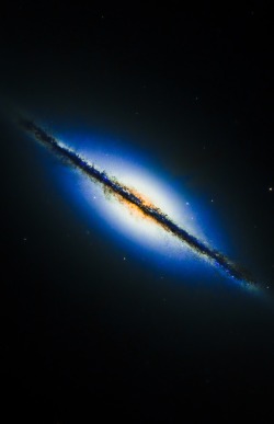 thedemon-hauntedworld:  NGC 5866, The Spindle GalaxyCredit: NASA/Hubble, Color/Effects thedemon-hauntedworld