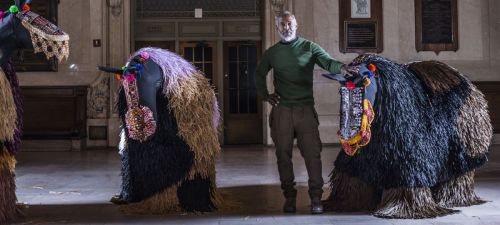 lizardbby:  mocada-museum:  Black Future Month: Nick Cave Nick Cave is an American fabric sculptor, dancer, and performance artist. He is best known for his Soundsuits: wearable fabric sculptures that are bright, whimsical, and other-worldly. He also