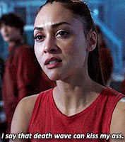 e-ripley:tv show meme: [4/5] female characters - raven reyes (the 100)“You know what else is a waste