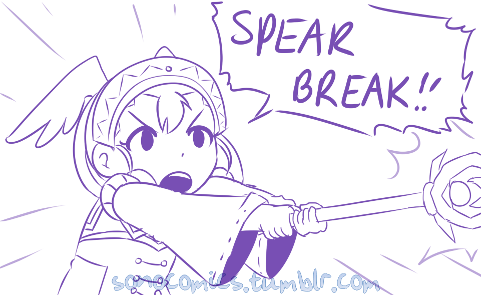 sonocomics: The fact that Melia can just kick a dinosaur down is amazing to me Click