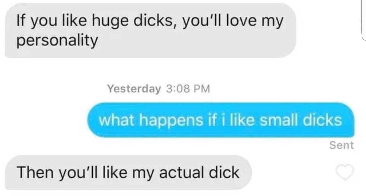 Small Dick Reaction