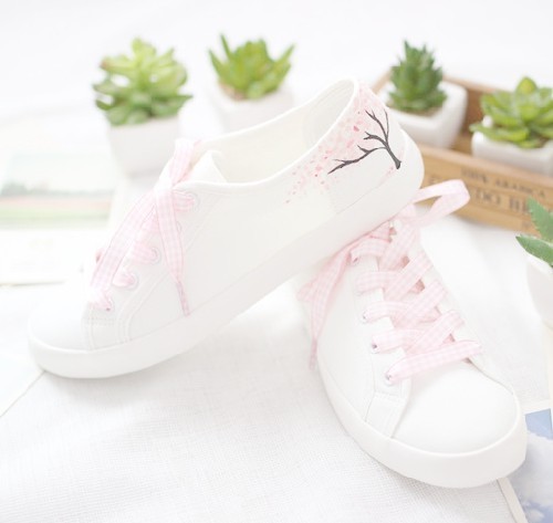 ♡ Sakura Hand Painted Sneakers - Buy Here ♡Discount Code: behoney (10% off your purchase!!)Please li