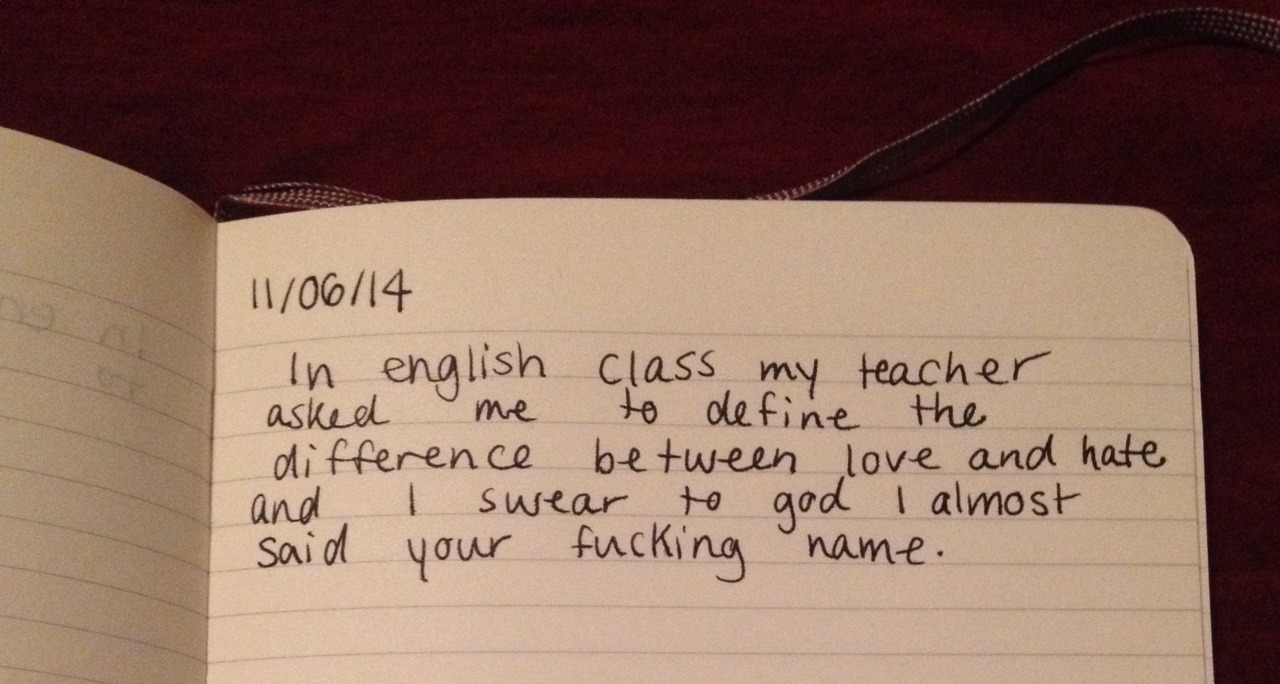 dumbdaisies:  &ldquo;In English class my teacher asked me to define the difference
