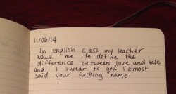 dumbdaisies:   “In English class my