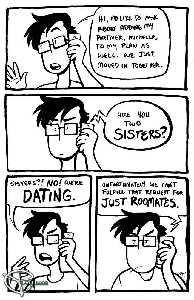 jpdraws:   Adults doing adult things and not being able to do adult things because
