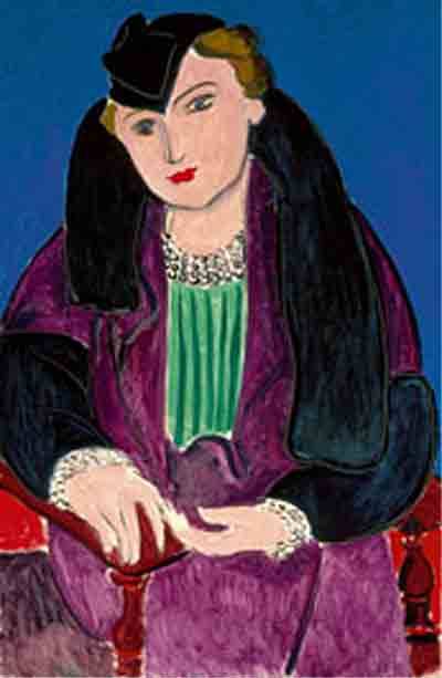 Portrait au Manteau bleu,   Henri  Matisse 1935