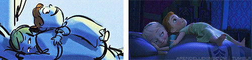 arendellekingdom:Storyboard to Final Version of the moviethe party is over | big summer blow out | a