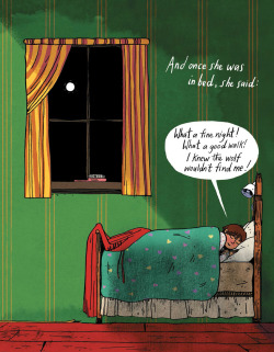 biggest-gaudiest-patronuses: thelibrarina:  kingcuniculus: Emily Carroll  I reblog this every time I see it, because the part that makes this so horrific to me, is that the room is a direct callback to Goodnight Moon. It takes this memory of safety and