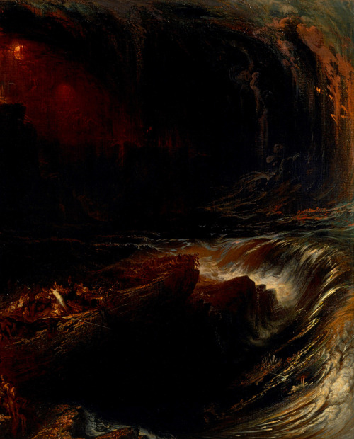 nigra-lux:  MARTIN, John (1789-1854) The Deluge (detail, inv.)1834Oil on canvas, 168.3 X 258.4 cmYale Center for British ArtEd. Orig. Lic. Ed. 