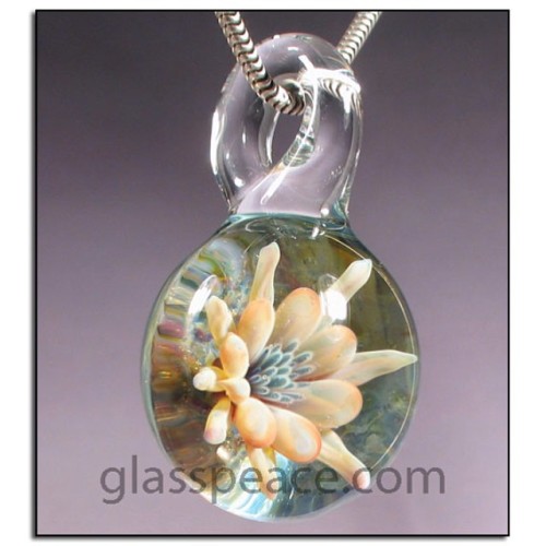 Side view of this sweet flower pendant we just listed in out etsy shop! etsy.com/shop/glasspeace ~ #