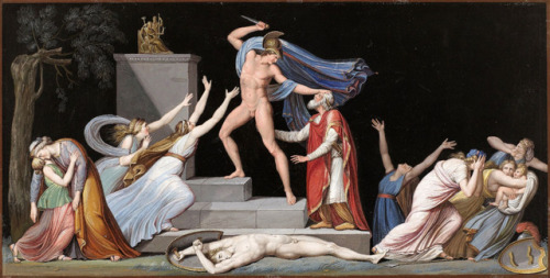 ratatoskryggdrasil:Vincenzo Camuccini and Tommoso Piroli, The Death of Priam, 1794/5