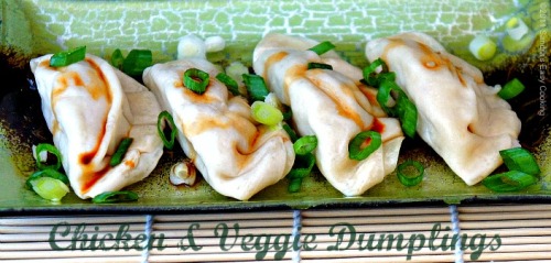 Steamed Chicken & Veggie Potsticker Dumplings