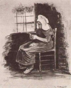 vincentvangogh-art:    Woman Peeling Potatoes