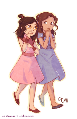 vasirasart:  Kya and Honora, probably gossiping