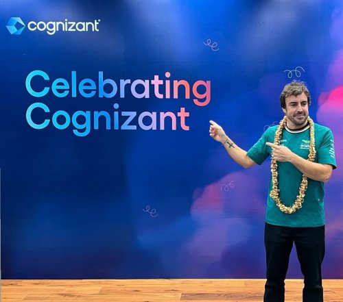 Fernando Attending An Event In Cognizant's Office In Chennai Today