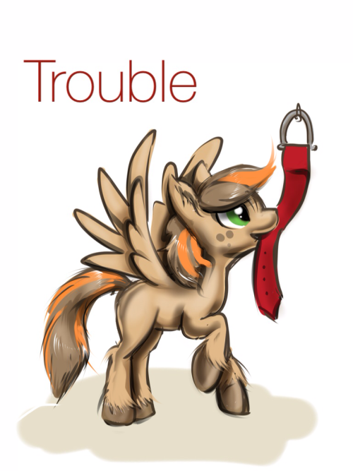 oc-art-challenge:  These artists had no trouble amazing us once more!  Two pics for Trouble, and they are great!  For a pony named Trouble, he seems obedient!  Thank you to the artists! Speaking of artists: subjectnumber2394 askstormsurge  Lookit dat