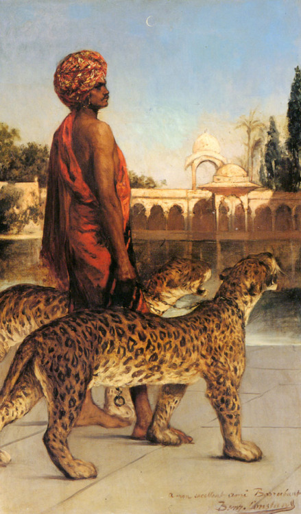 Palace Guard with Two Leopards, Jean-Joseph Benjamin-Constant (1845-1902)