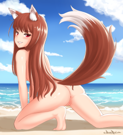 cslucaris-side-b:  Wolf Waifu, nude ver~