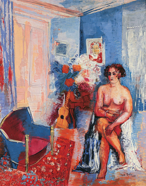 Nu au fauteuil , Nude With Armchair   -    Jean Dufy , 1928French, 1888-1964 oil on canvas,81 x 65 c