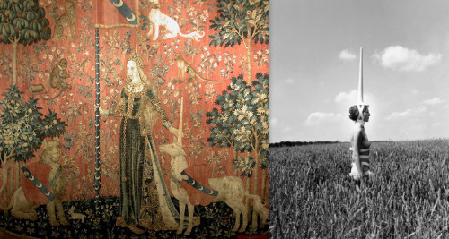 Tenture de la Dame à la Licorne / Le Toucher / 1484-1538-Rebecca Horn / Unicorn / 1970