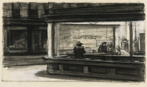 oldfilmsflicker:  » New York – Edward Hopper: “Hopper Drawing” at The Whitney Through October 6th, 2013
