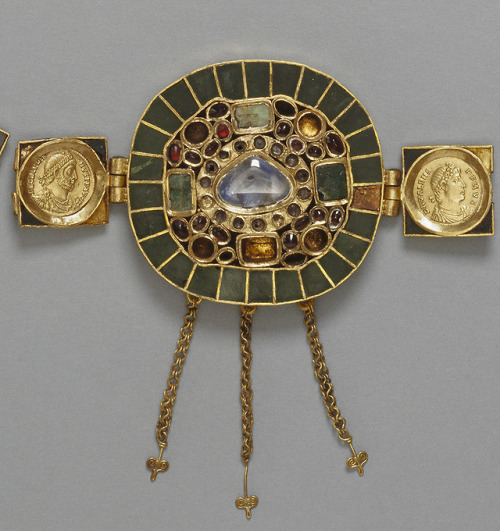 thegetty: Wearable gold coinage. Coin Belt, A.D. 385-400, Unknown. J. Paul Getty Museum.