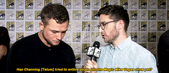 stephen-amell:  Taron Egerton at Comic-Con 2017 | MTV News