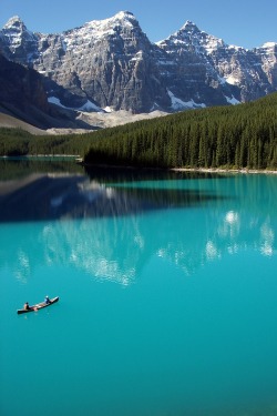 oh-good-life:  0rient-express:  Moraine Lake in June | by Pascal.   Wow